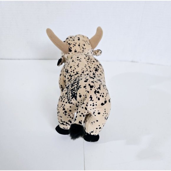 CURTO TOY Bull Cow Tan Black Spotted Stuffed Animal Plush Toy Smooth Operator - Picture 5 of 11